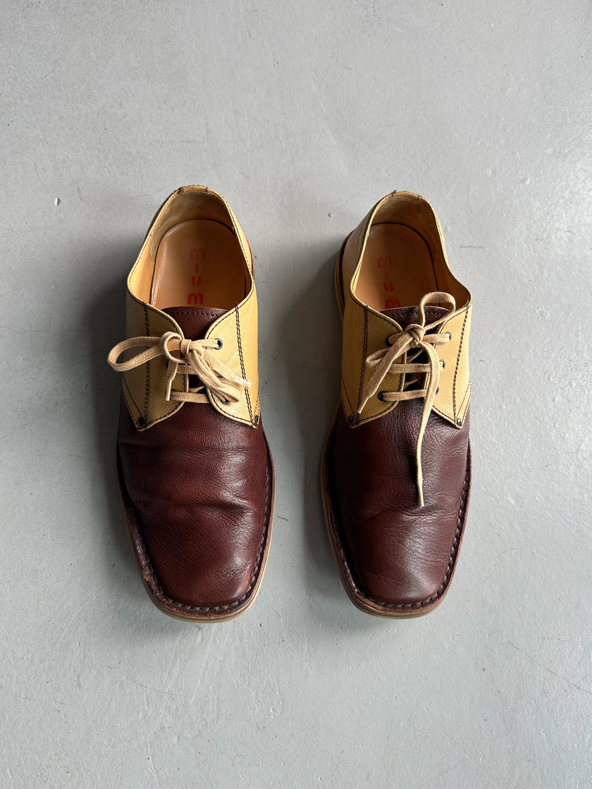 MIU MIU - F/W 1999 BUBBLE SOLE LACE UP OXFORD LEATHER SHOES