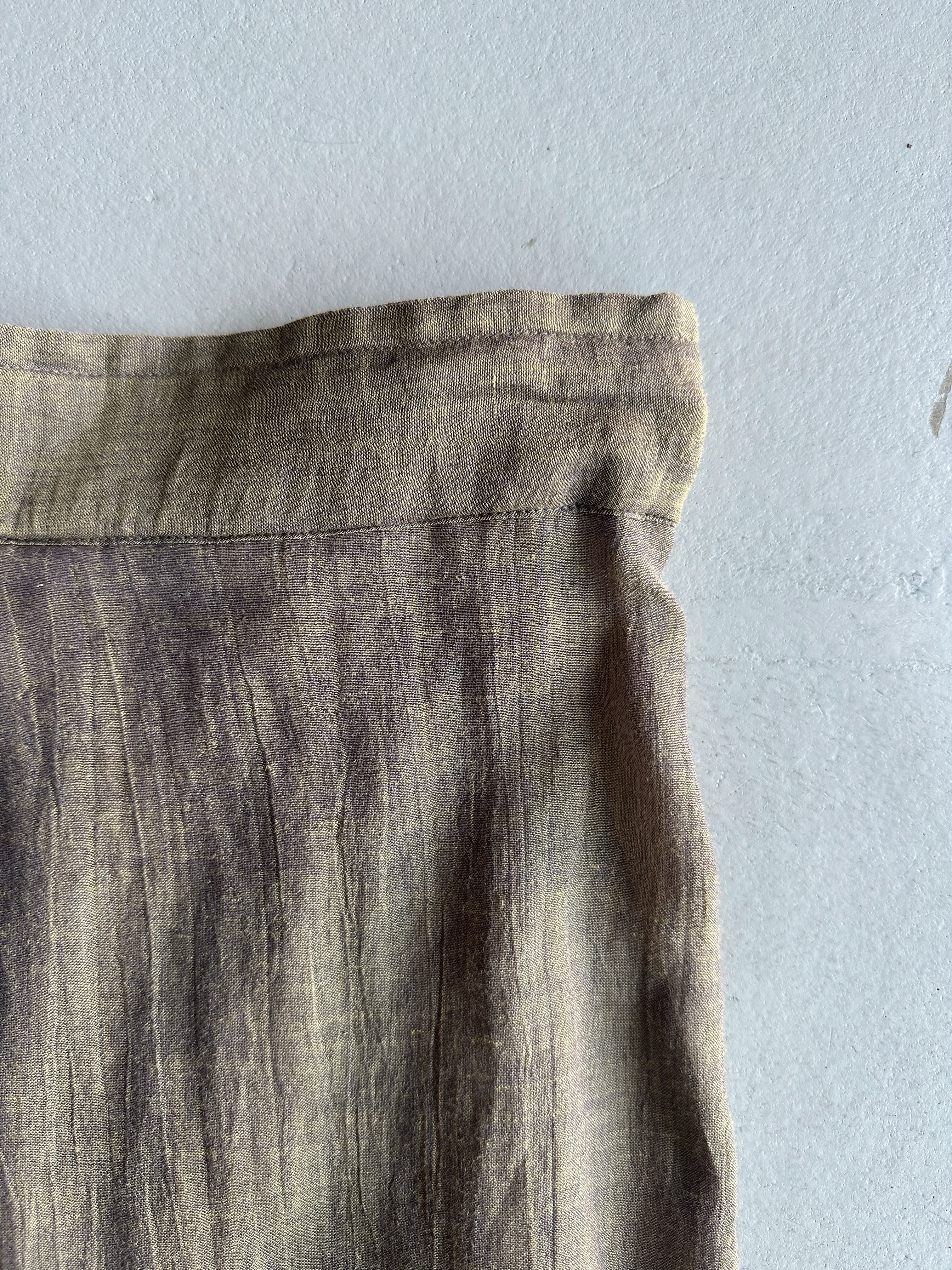 ISSEY MIYAKE - 1990s 2 PIECES SET CONTRASTING TROUSERS AND BLOUSE