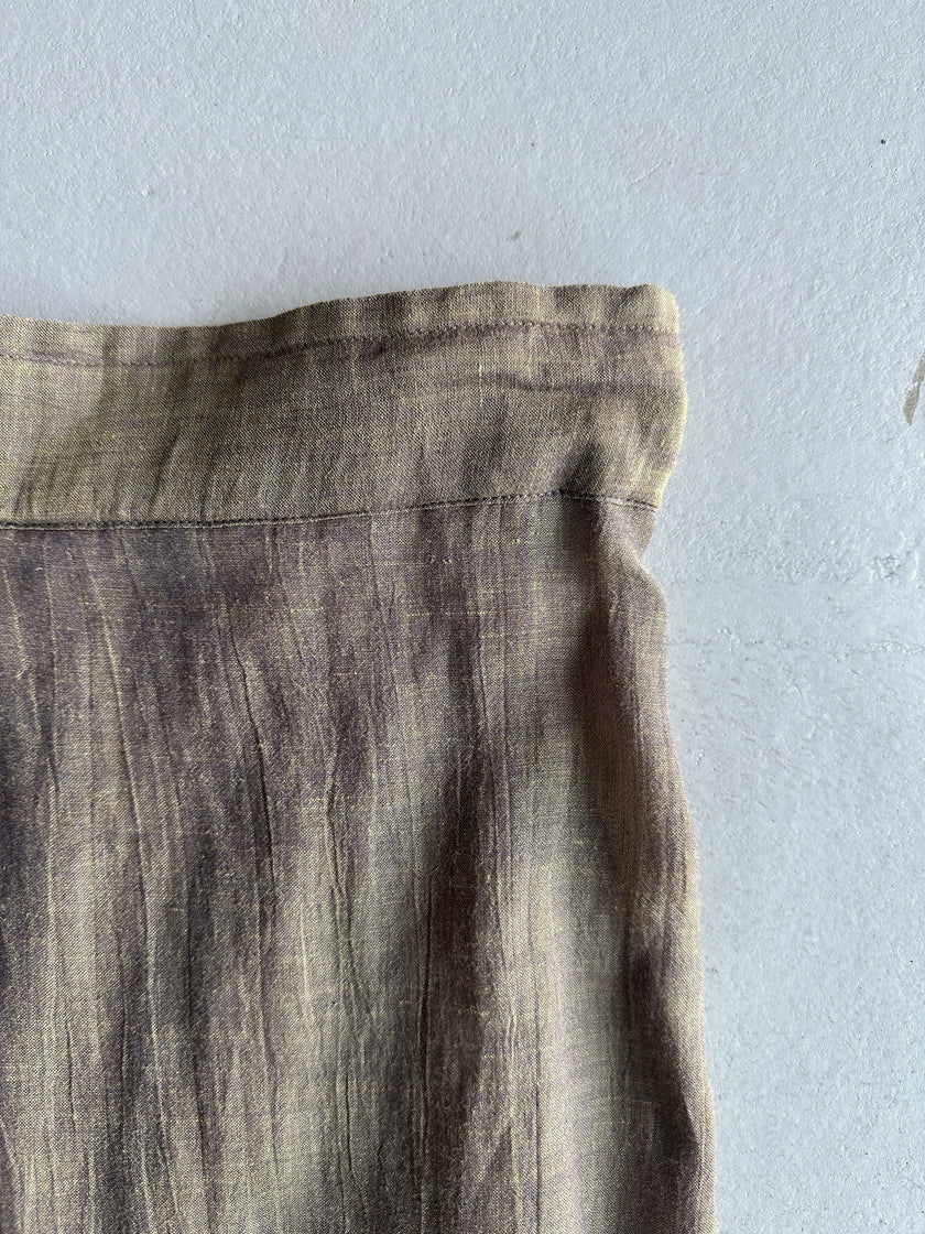 ISSEY MIYAKE - 1990s 2 PIECES SET CONTRASTING TROUSERS AND BLOUSE
