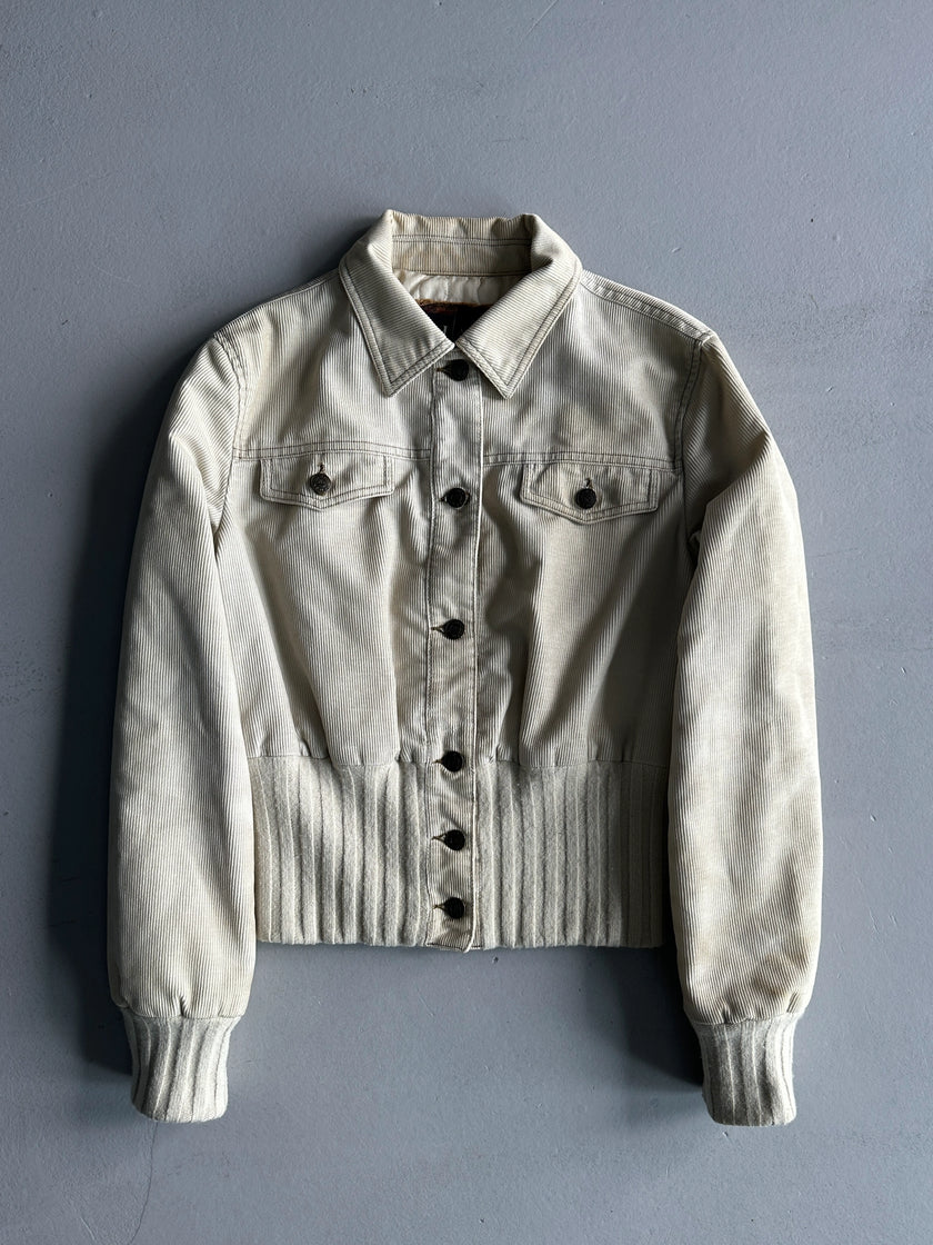ARMANI JEANS - 1990s CORDUROY FITTED WAIST JACKET