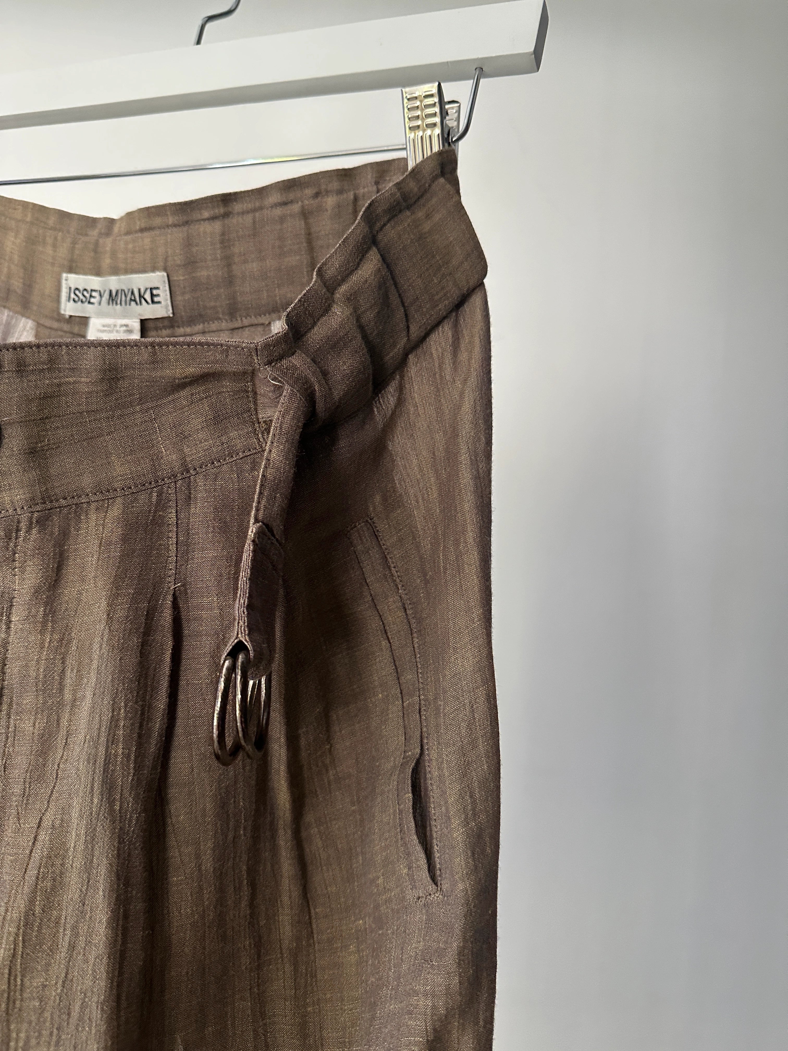 ISSEY MIYAKE - 1990s 2 PIECES SET CONTRASTING TROUSERS AND BLOUSE
