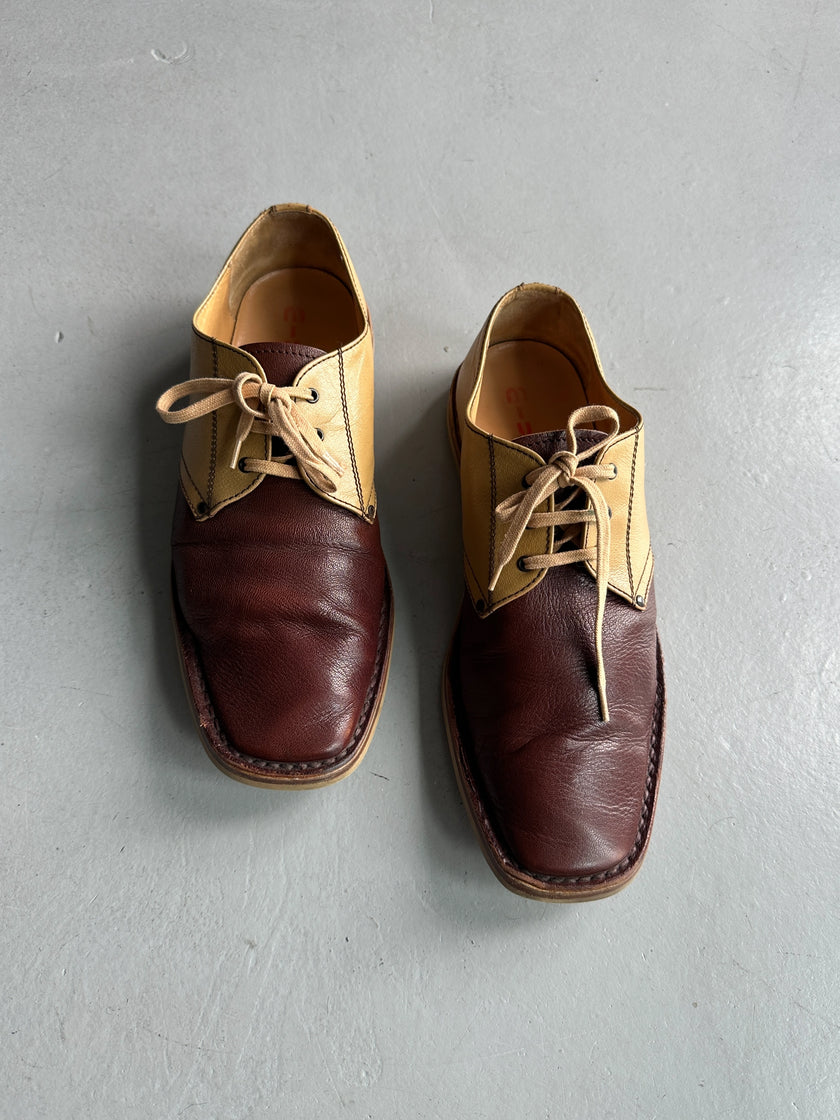 MIU MIU - F/W 1999 BUBBLE SOLE LACE UP OXFORD LEATHER SHOES