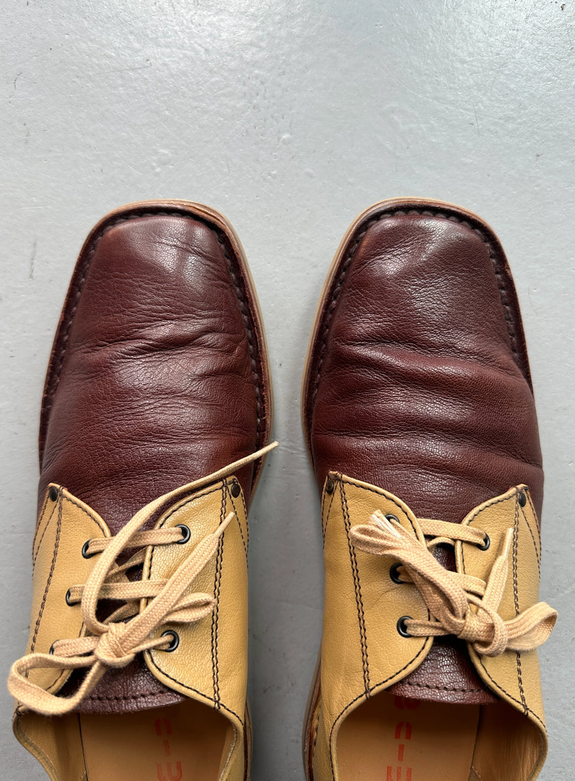 MIU MIU - F/W 1999 BUBBLE SOLE LACE UP OXFORD LEATHER SHOES
