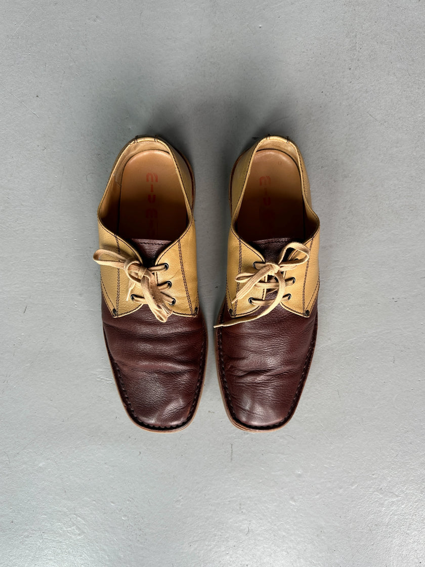 MIU MIU - F/W 1999 BUBBLE SOLE LACE UP OXFORD LEATHER SHOES