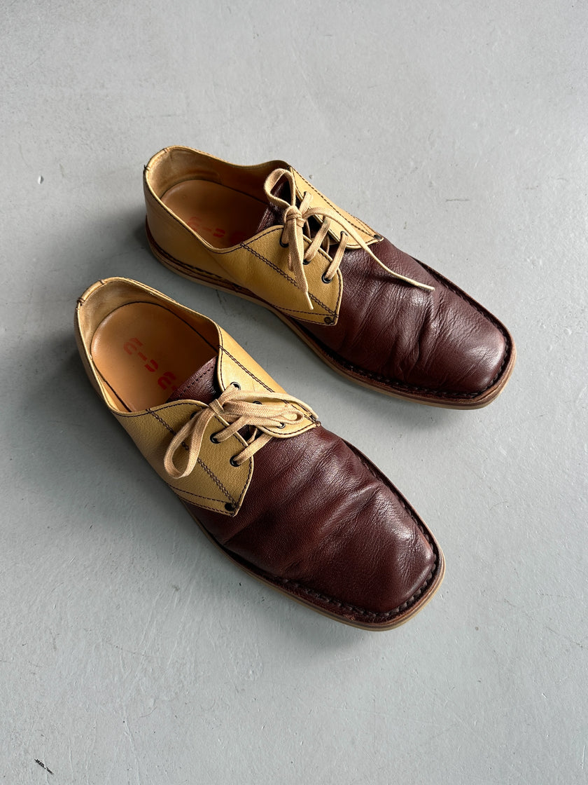 MIU MIU - F/W 1999 BUBBLE SOLE LACE UP OXFORD LEATHER SHOES