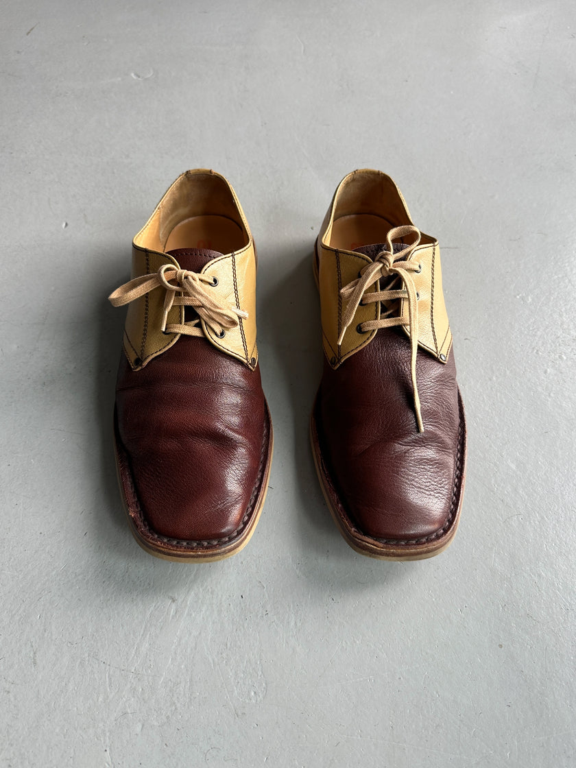 MIU MIU - F/W 1999 BUBBLE SOLE LACE UP OXFORD LEATHER SHOES