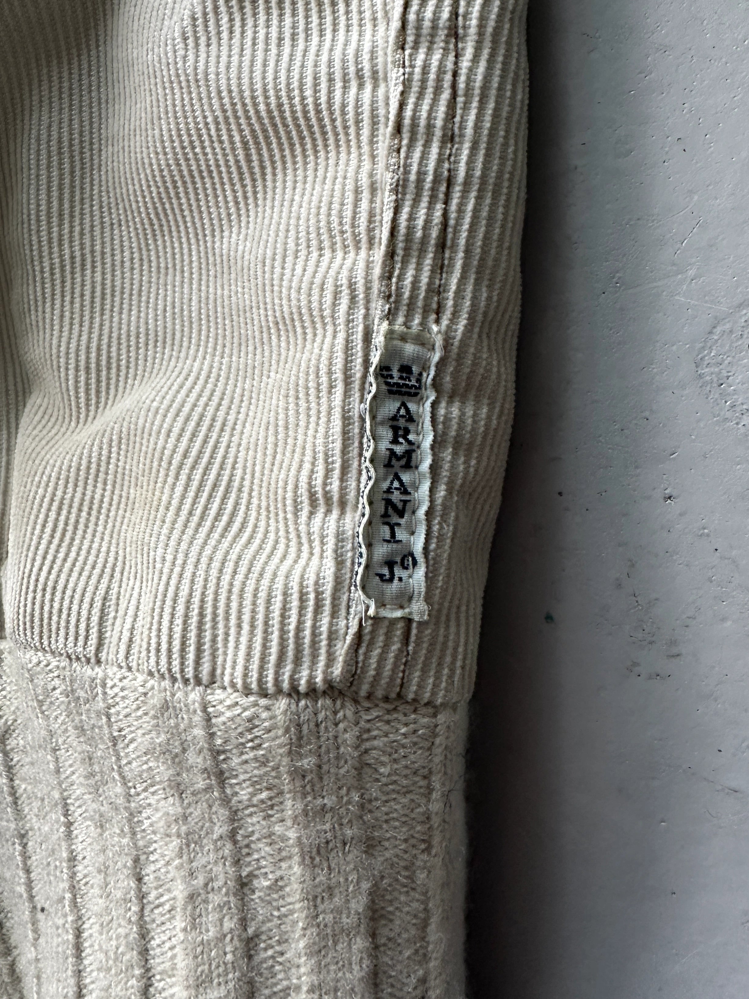 ARMANI JEANS - 1990s CORDUROY FITTED WAIST JACKET