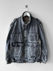 ARMANI JEANS - early 1990s WOOL LINING DENIM BOMBER JACKET