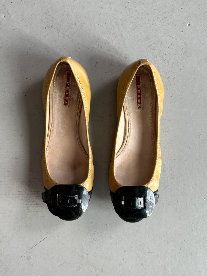 PRADA - F/W 2008 BICOLOR BALLERINA FLATS