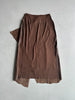 MARIELLA BURANI - 1990s ASYMMETRICAL PANELED LEATHER SKIRT