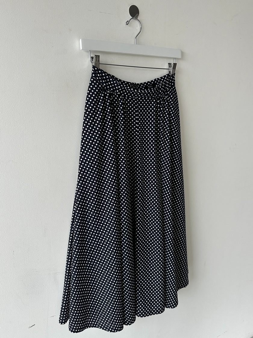 YOHJI YAMAMOTO -  S/S 1996 POLKA DOT FLARED MIDI SKIRT