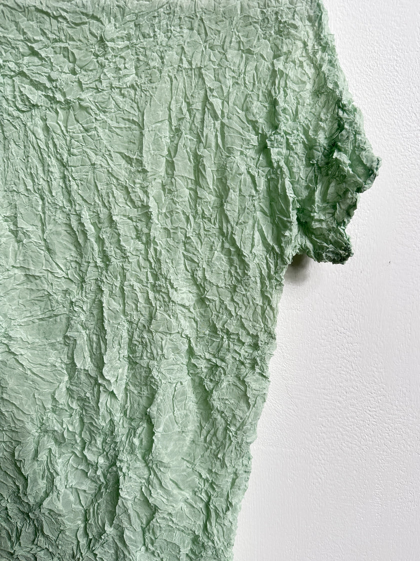 ISSEY MIYAKE PERMANENTE - S/S 1989 SHORT SLEEVE CRINKLED TOP