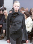 COMME DES GARÇONS - F/W 2002 ASYMMETRICAL KNIT TOP WITH FRONT AND BACK BUTTON EMBELLISHMENTS