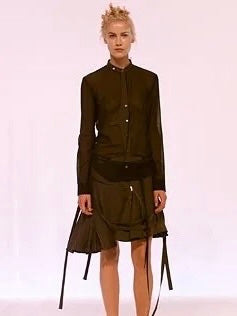 HUSSEIN CHALAYAN - S/S 2002 SEMI TRANSPARENT SHIRT