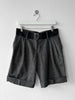 DOLCE & GABBANA - early 2000s FRONT PLEATS HERRINGBONE SHORTS