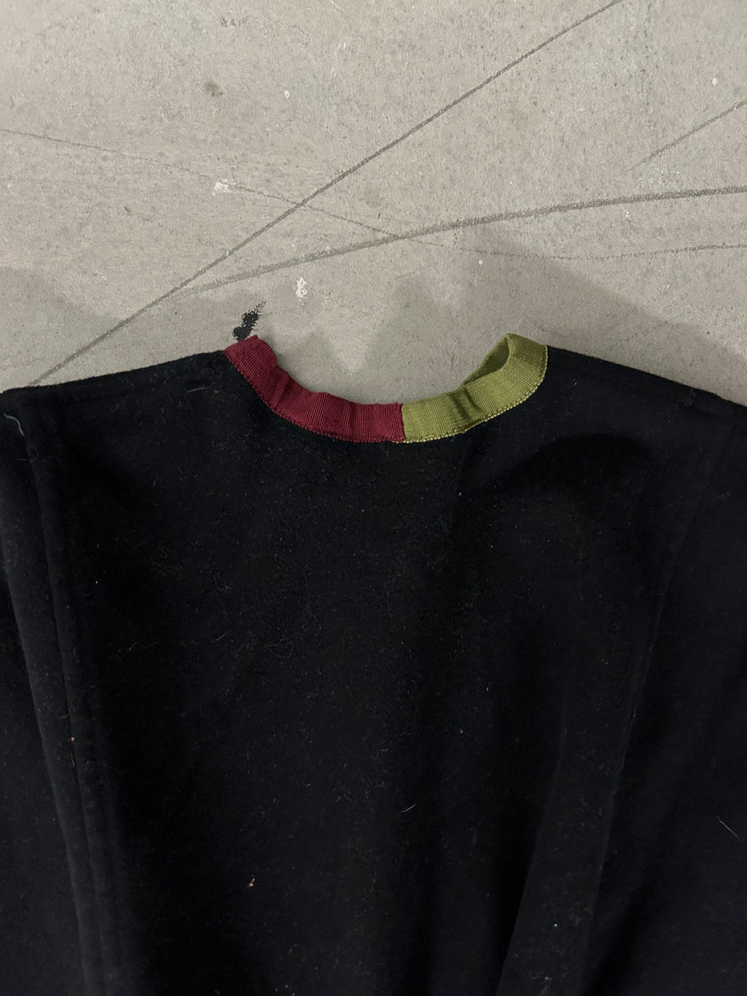 1990s WOOL CREW NECK CAPE