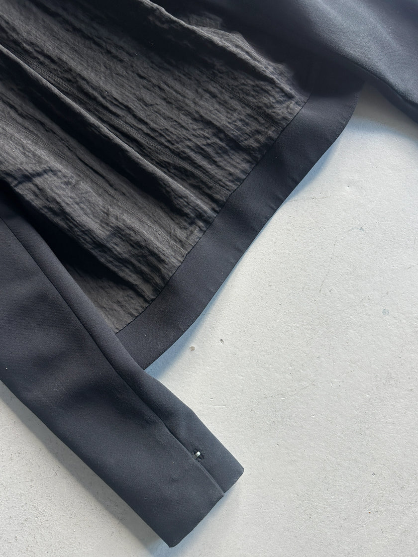 HELMUT LANG - early 2000s COLLARLESS BOXY FIT BLAZER