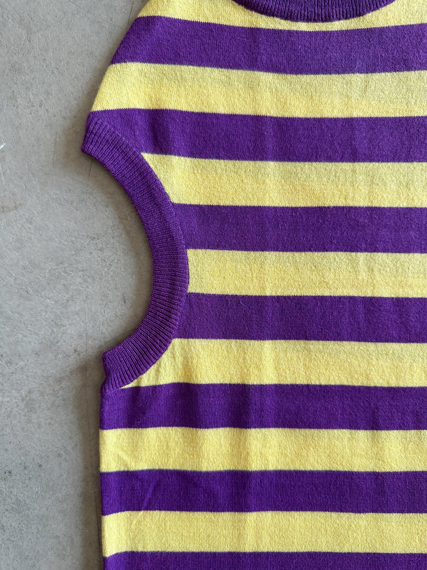 ATSURO TAYAMA - 1990s ASYMMETRIC STRIPED SLEEVELESS TOP