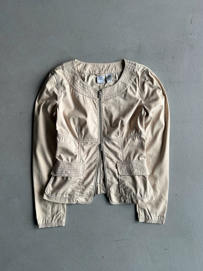 ARMANI EXCHANGE - 1990s TWO WAY ZIP LIGHT JACKET