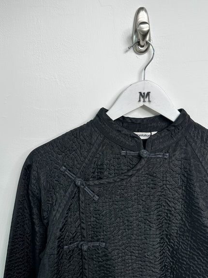 ISSEY MIYAKE PLANTATION - 1990s FROG CLOSURE TEXTURED JACKET