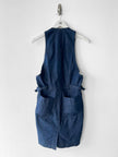 ISSEY MIYAKE PLANTATION - 1980s DENIM MINI DUNGAREE DRESS