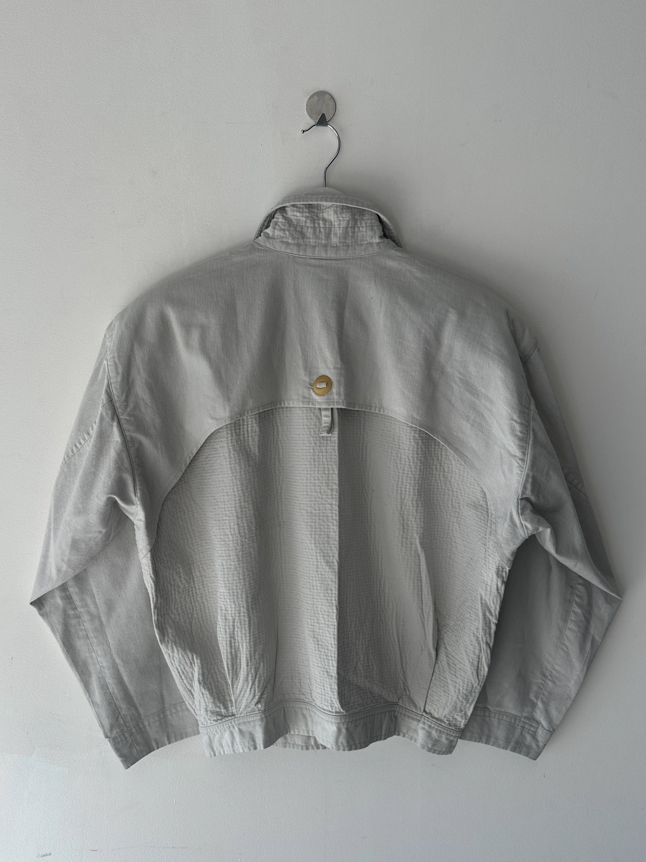 ISSEY MIYAKE - 1980s TEXTURED COTTON BOMBER JACKET