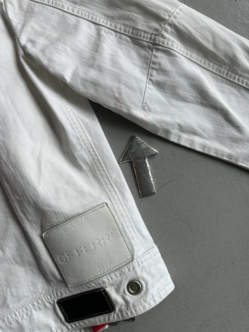 GIANFRANCO FERRÉ - 1990s ZIP DETAIL FRONT DENIM JACKET