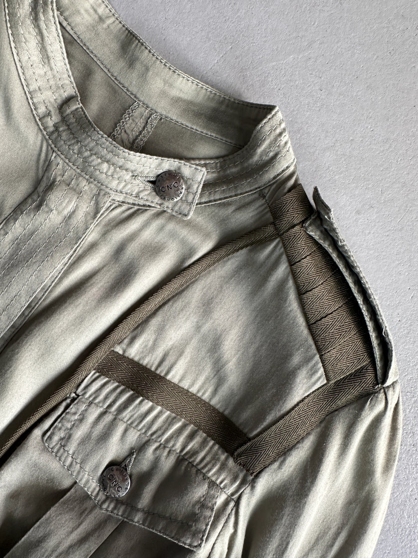 C’N’C COSTUME NATIONAL - 2000s CONTRASTING GREEN LIGHT JACKET