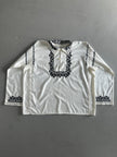 1970s EMBROIDERED WIDE SLEEVE TUNIC SHIRT