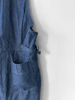 ISSEY MIYAKE PLANTATION - 1980s DENIM MINI DUNGAREE DRESS