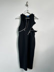 CLAUDE MONTANA - early 2000s JERSEY DRESS WITH ZIP DETAILING