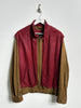 1980s SUEDE BOMBER JACKET WITH CONTRASTING GILET STYLE OUTER LAYER