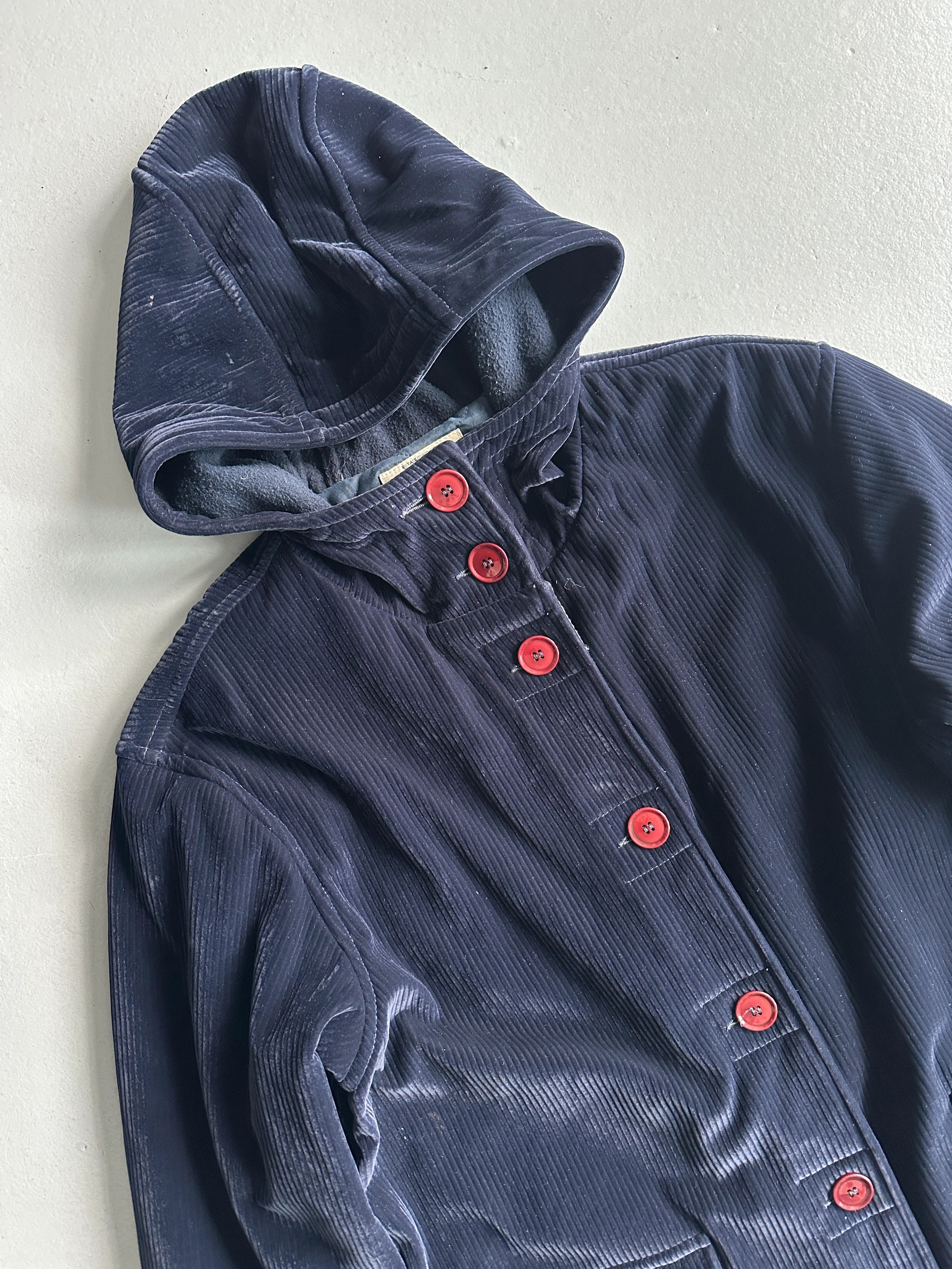 ARMANI JEANS - 1990s CORDUROY HOODED COAT