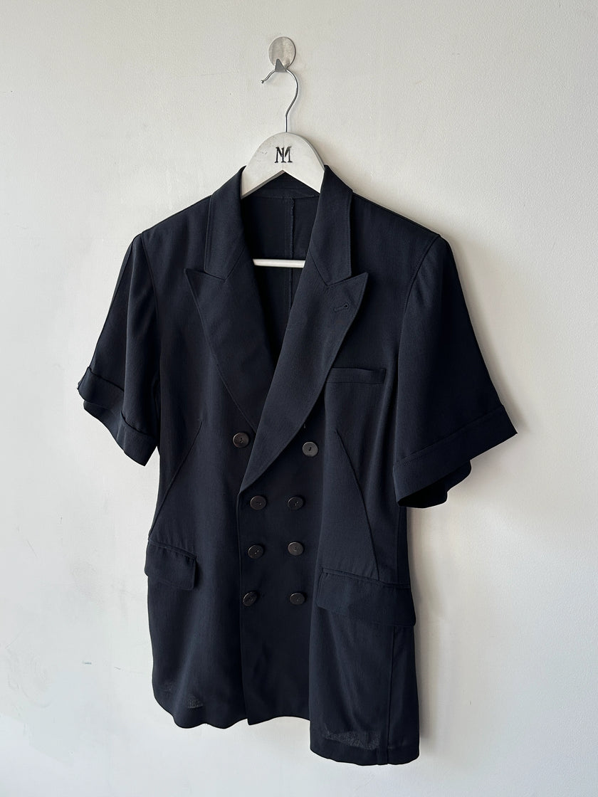 JEAN PAUL GAULTIER - 1990s SHORT SLEEVE DOUBLE BREASTED BLAZER