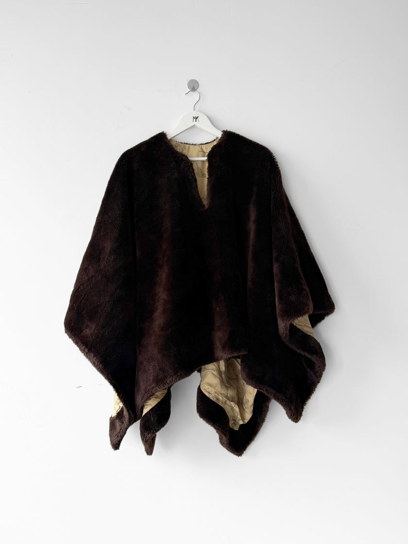EMPORIO ARMANI 1980s FUR CAPE