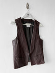 KATHARINE HAMNETT - 1990s LEATHER VEST