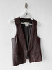 KATHARINE HAMNETT - 1990s LEATHER VEST