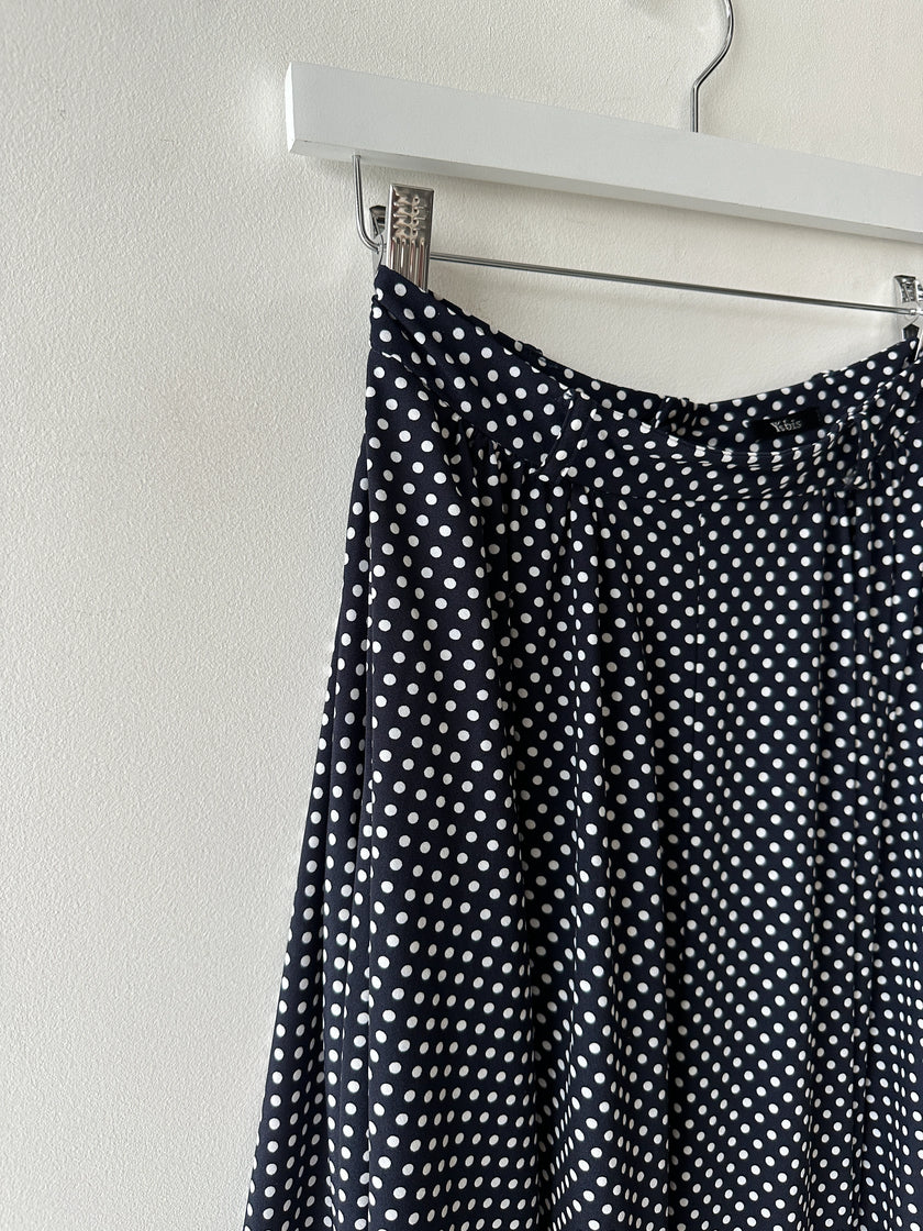 YOHJI YAMAMOTO -  S/S 1996 POLKA DOT FLARED MIDI SKIRT
