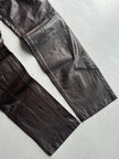TRUSSARDI - 2000s LIMITED EDITION STRAIGHT FIT LEATHER TROUSERS