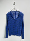 ISSEY MIYAKE - S/S 2001 SHEER PLEATED BUTTONED BLOUSE