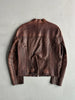 EMPORIO ARMANI - F/W 2005 BIKER LEATHER JACKET WITH SNAKESKIN DETAILS