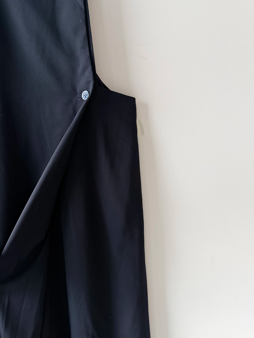 TSUMORI CHISATO - early 2000s CROP LENGTH PANELED DUNGAREE TROUSERS