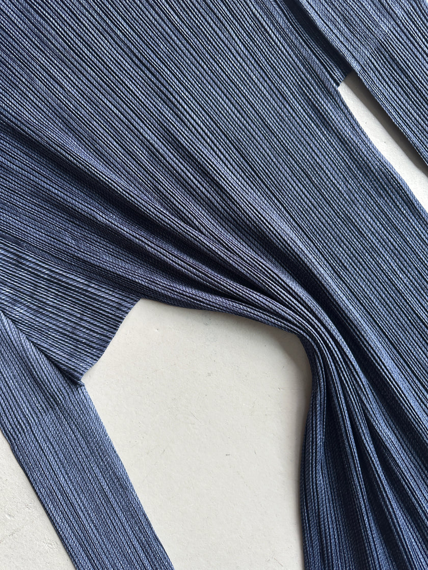 ISSEY MIYAKE PLEATS PLEASE - F/W 2004 HIGH NECK PLEATED LONG SLEEVE TOP