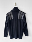 J.C. DE CASTELBAJAC X ICEBERG - late 1970s ZIPPED KNIT WITH COATED COTTON DETAILS
