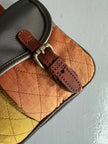 C.P. COMPANY - 1980s MESSENGER BAG WITH CONTRASTING QUILTED FRONT POCKETS