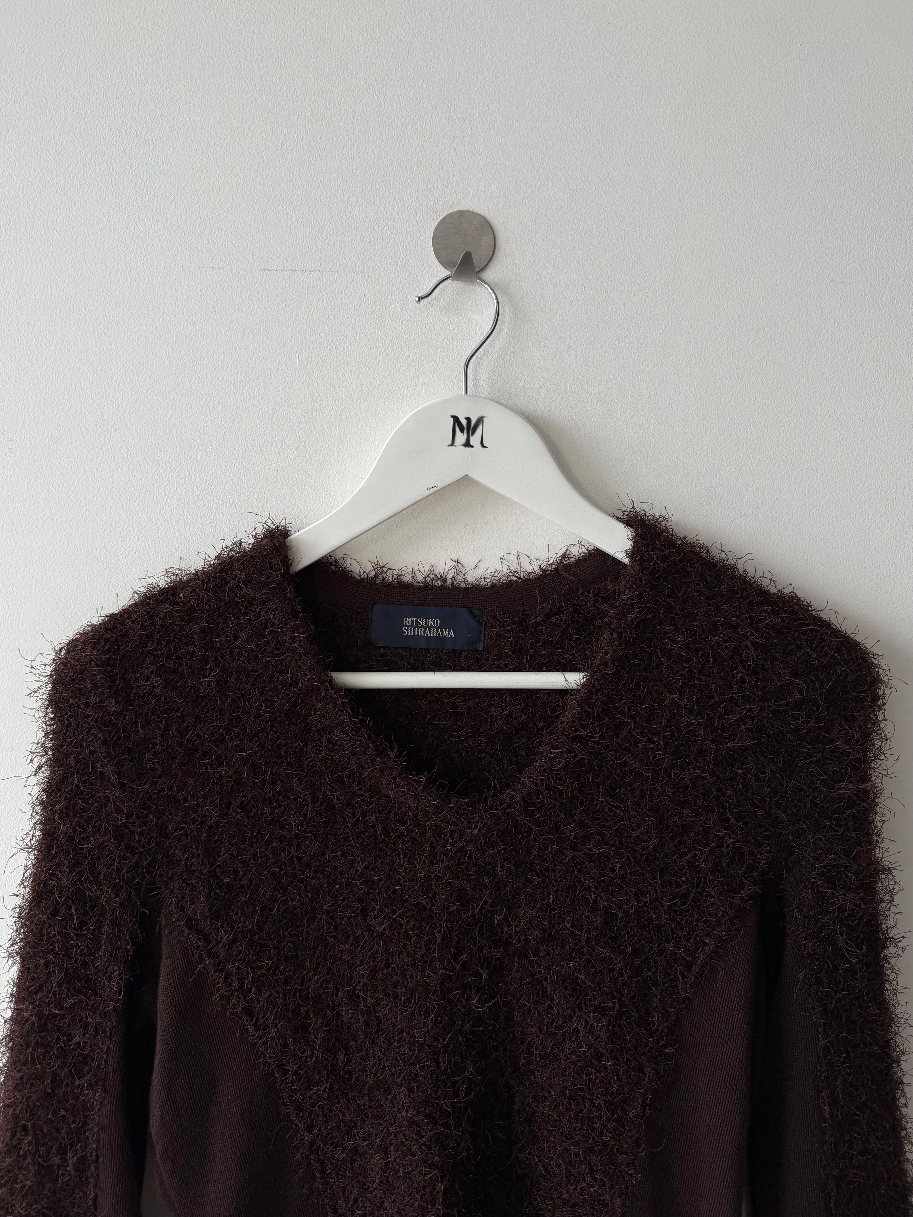 RITSUKO SHIRAHAMA - 1990s 2 PIECES SET WITH SHAGGY TOP