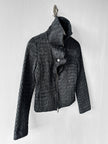 EMPORIO ARMANI - F/W 2009 TEXTURED JACKET WITH RUFFLED COLLAR AND ZIP DETAILS