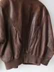 GIANNI VERSACE - 1980s LEATHER AVIATOR BOMBER JACKET WITH SHEARLING COLLAR