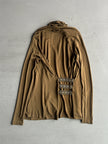 JEAN PAUL GAULTIER SOLEIL - 1990s STRETCH LONG SLEEVE TOP WITH BONDAGE STRAPS AT BACK