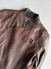 DIESEL - 2000s ASYMMETRICAL ZIP FRONT LEATHER BIKER JACKET